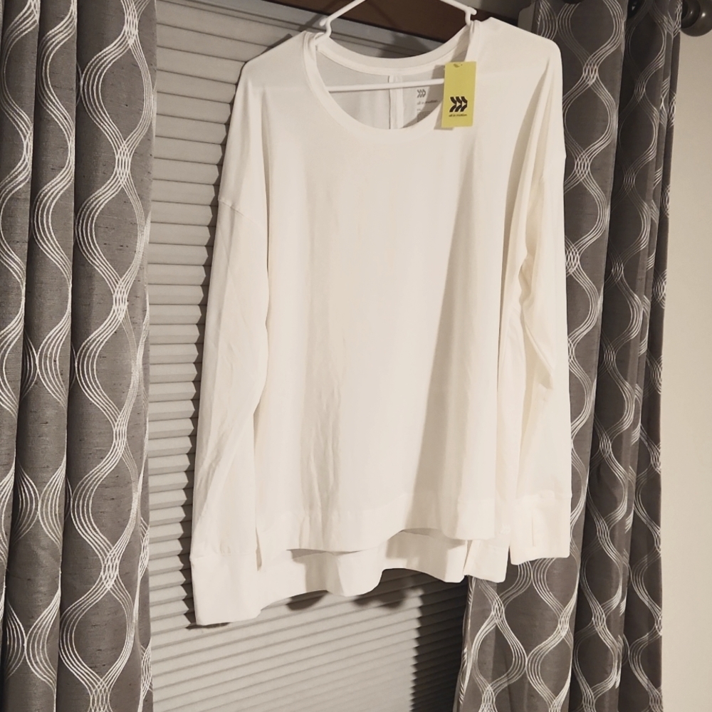 Active High low long-sleeved Key hole thumbs Althetic Shirt